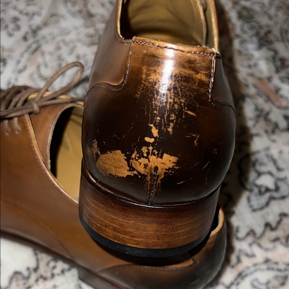 Classic Brown Leather Men's Oxfords - Picture 6 of 11